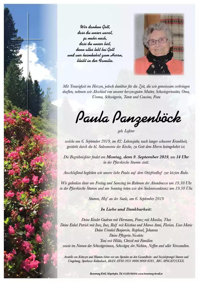Parte von Paula Panzenböck